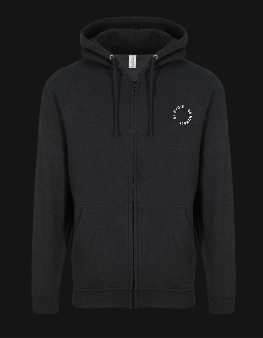 Hoodie Zip UNISEX - Black Smoke