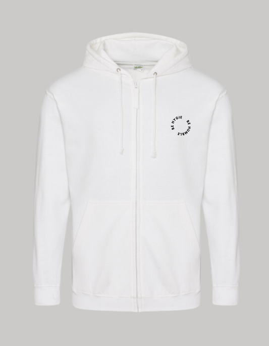Hoodie Zip UNISEX - Arctic White